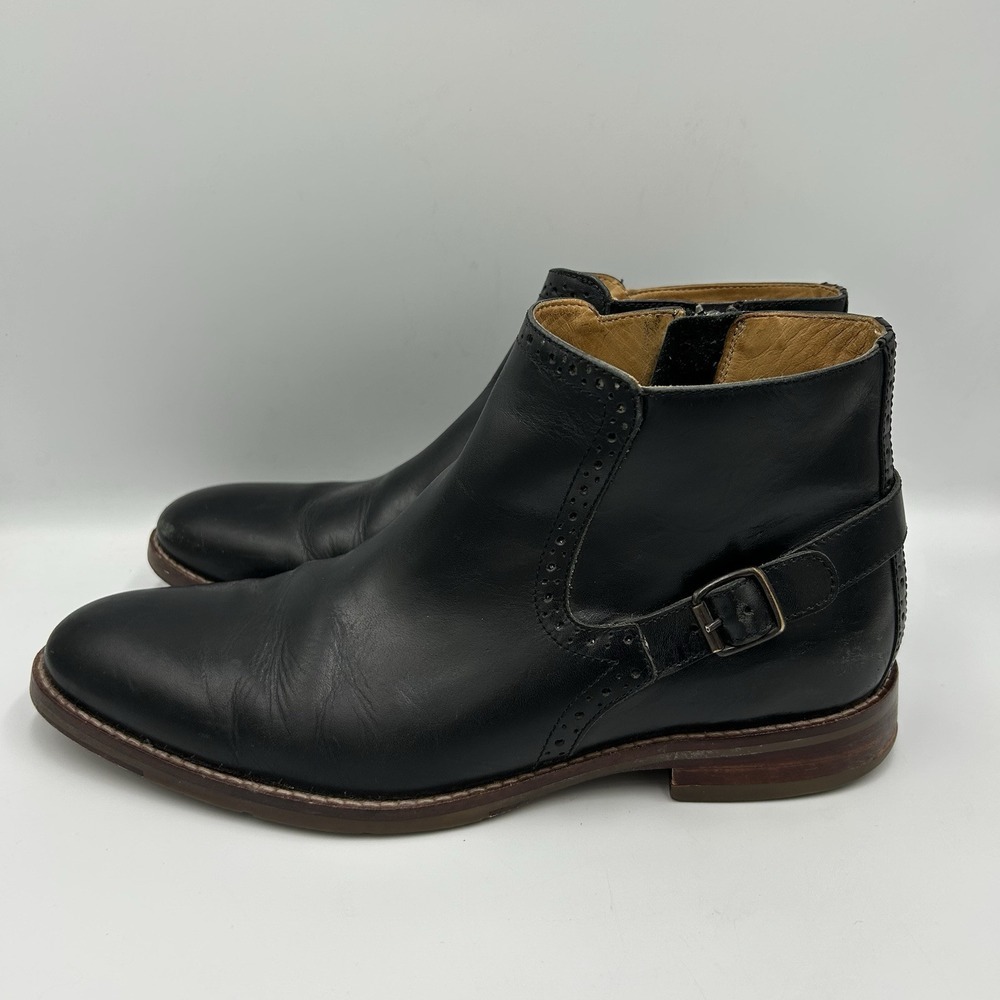 Johnston Murphy Garner Ankle Boots Men's Size 8.5 M Black Strappy Ankle Shoes - Picture 5 of 10